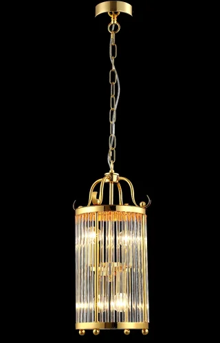 Светильник подвесной TADEO SP4 D200 GOLD/TRANSPARENTE Crystal Lux прозрачный 4 лампы, основание золотое в стиле современный  фото 4
